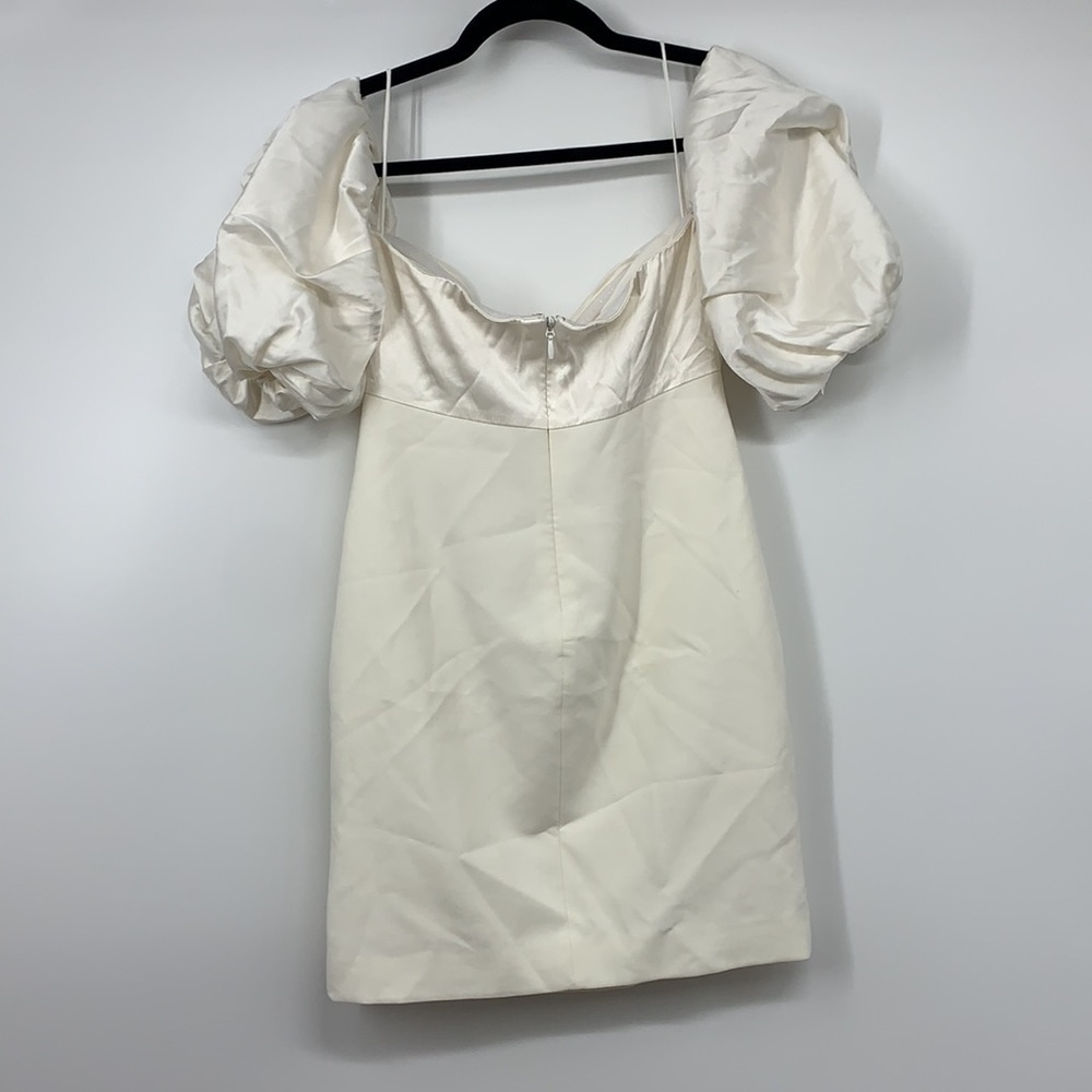 cinq a sept White Off-Shoulder Puff Sleeve Mini Dress - Picture 6 of 7